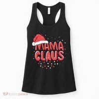 Cute Mama Claus Christmas Lights Women's Tank Top thumb 0