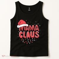 Cute Mama Claus Christmas Lights Tank Top thumb 2