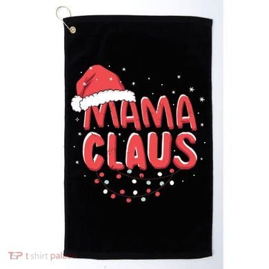 Cute Mama Claus Christmas Lights Golf Towel