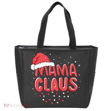 Cute Mama Claus Christmas Lights Tote Bag