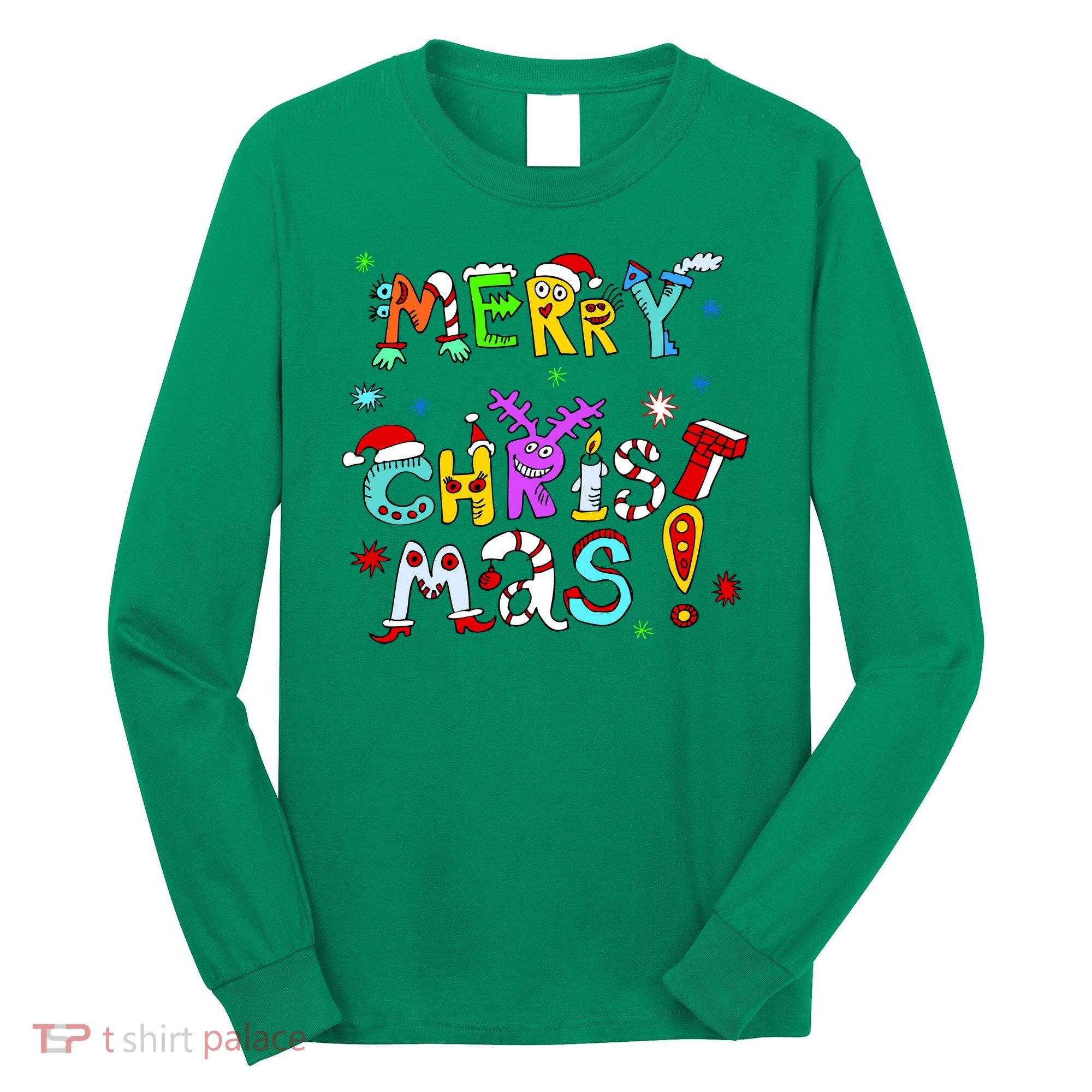 Cute Merry Christmas Long Sleeve Shirt