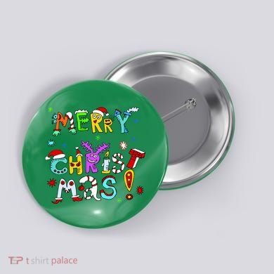 Cute Merry Christmas Button