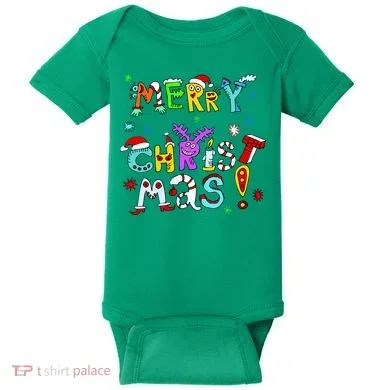 Cute Merry Christmas Baby Bodysuit