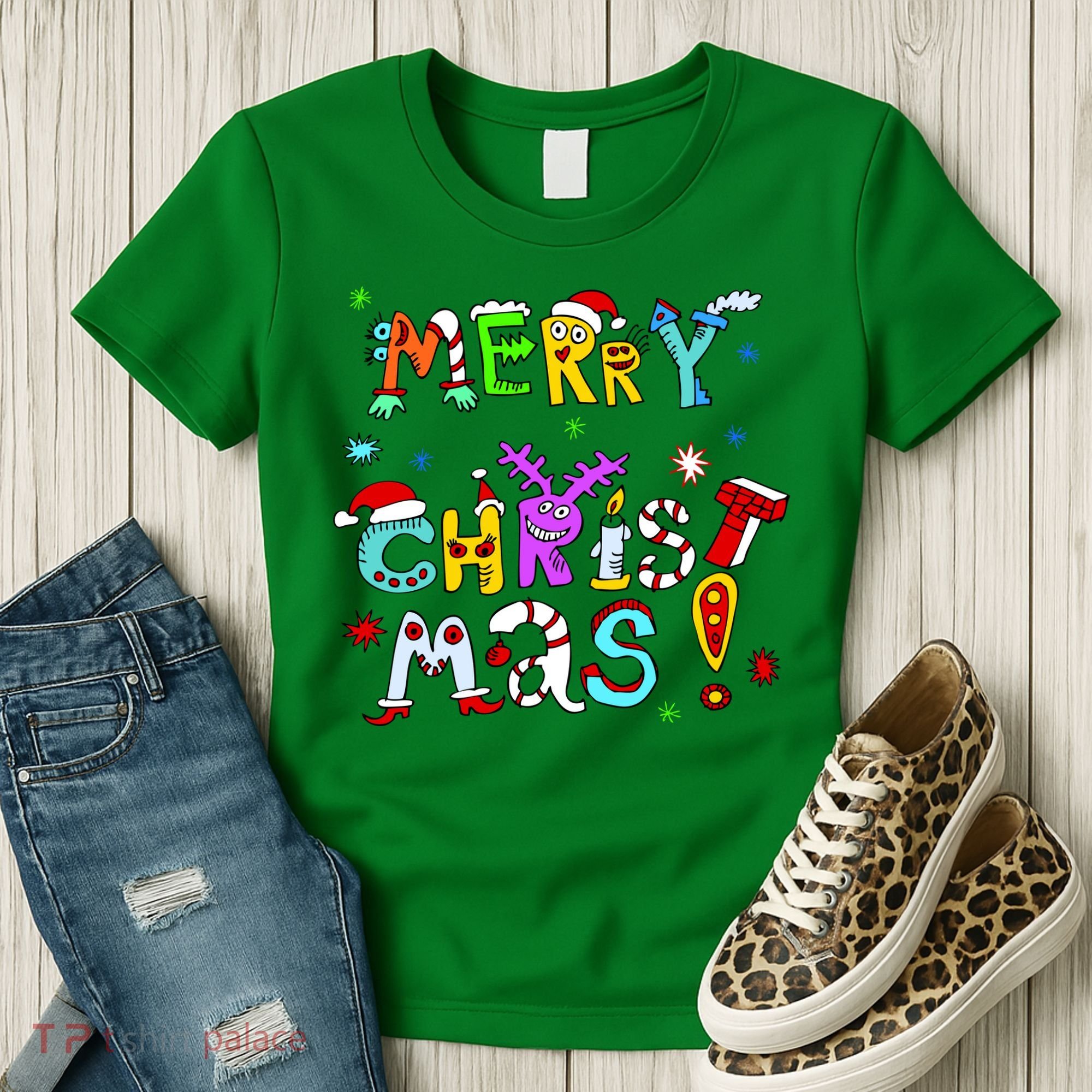 Cute Merry Christmas Women's T-Shirt
