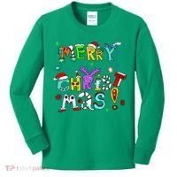 Cute Merry Christmas Kids Long Sleeve Shirt thumb 0