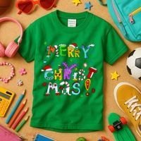 Cute Merry Christmas Kids T-Shirt thumb 3