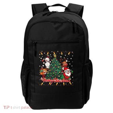 Cute Merry Christmas Graphic Collage Backpack