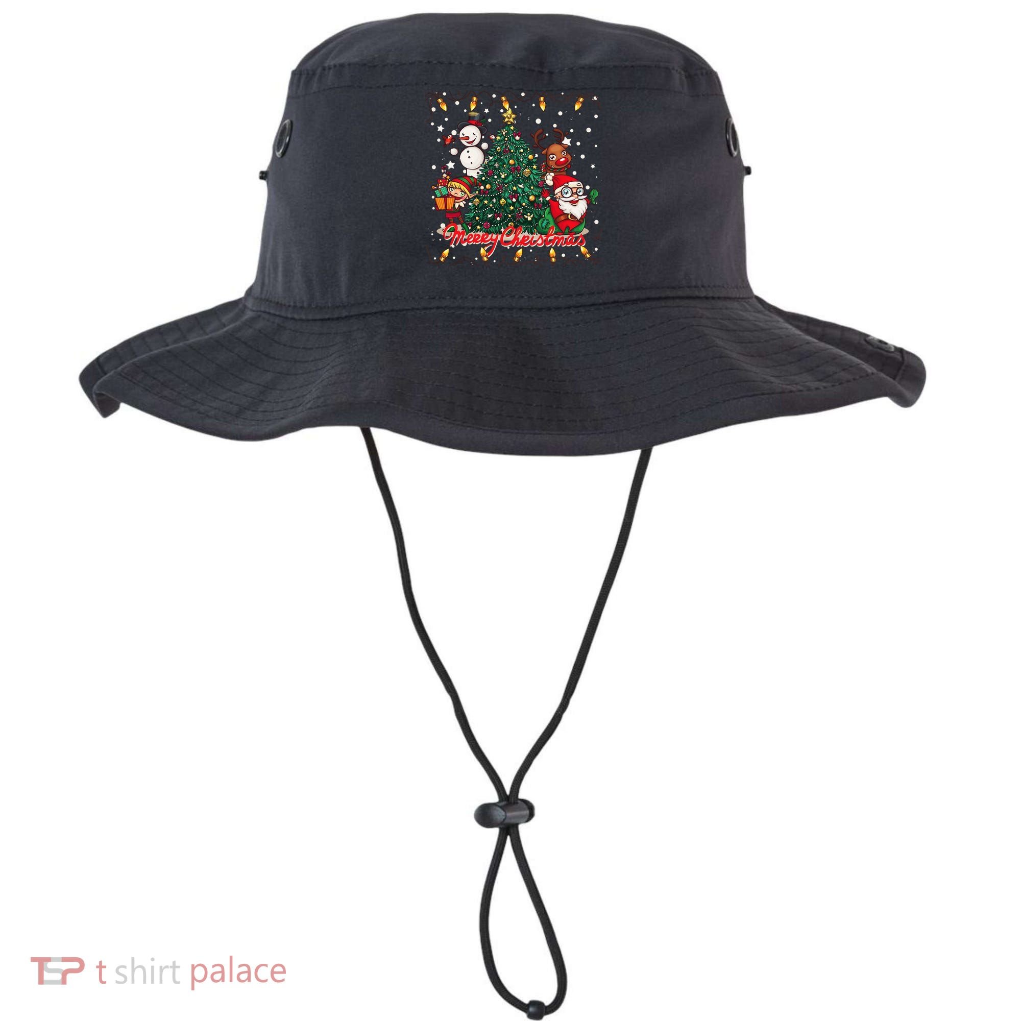 Cute Merry Christmas Graphic Collage Bucket Hat