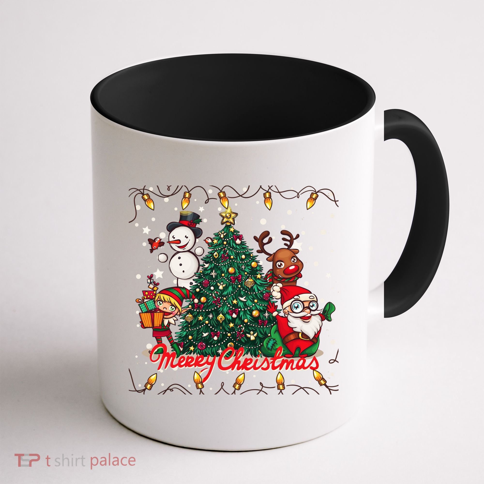 Cute Merry Christmas Graphic Collage Coffee Mug