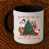 Cute Merry Christmas Graphic Collage Coffee Mug thumb 2