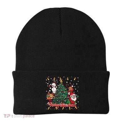 Cute Merry Christmas Graphic Collage Beanie