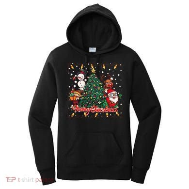 Cute Merry Christmas Graphic Collage Women's Hoodie