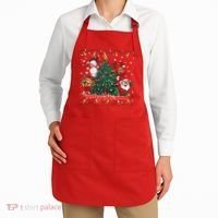 Cute Merry Christmas Graphic Collage Apron thumb 2