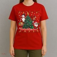 Cute Merry Christmas Graphic Collage T-Shirt thumb 4