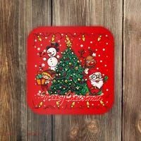 Cute Merry Christmas Graphic Collage Coaster thumb 0