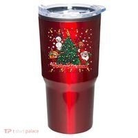 Cute Merry Christmas Graphic Collage Tumbler thumb 0