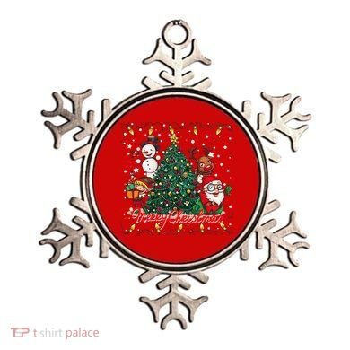 Cute Merry Christmas Graphic Collage Ornament