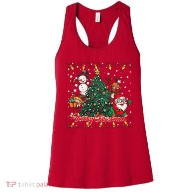 Cute Merry Christmas Graphic Collage Women's Tank Top