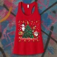 Cute Merry Christmas Graphic Collage Women's Tank Top thumb 3