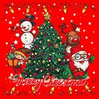 Cute Merry Christmas Graphic Collage Women's Tank Top thumb 5