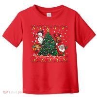 Cute Merry Christmas Graphic Collage Toddler T-Shirt thumb 0