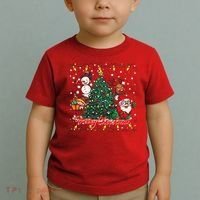 Cute Merry Christmas Graphic Collage Toddler T-Shirt thumb 2