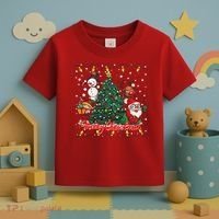Cute Merry Christmas Graphic Collage Toddler T-Shirt thumb 3