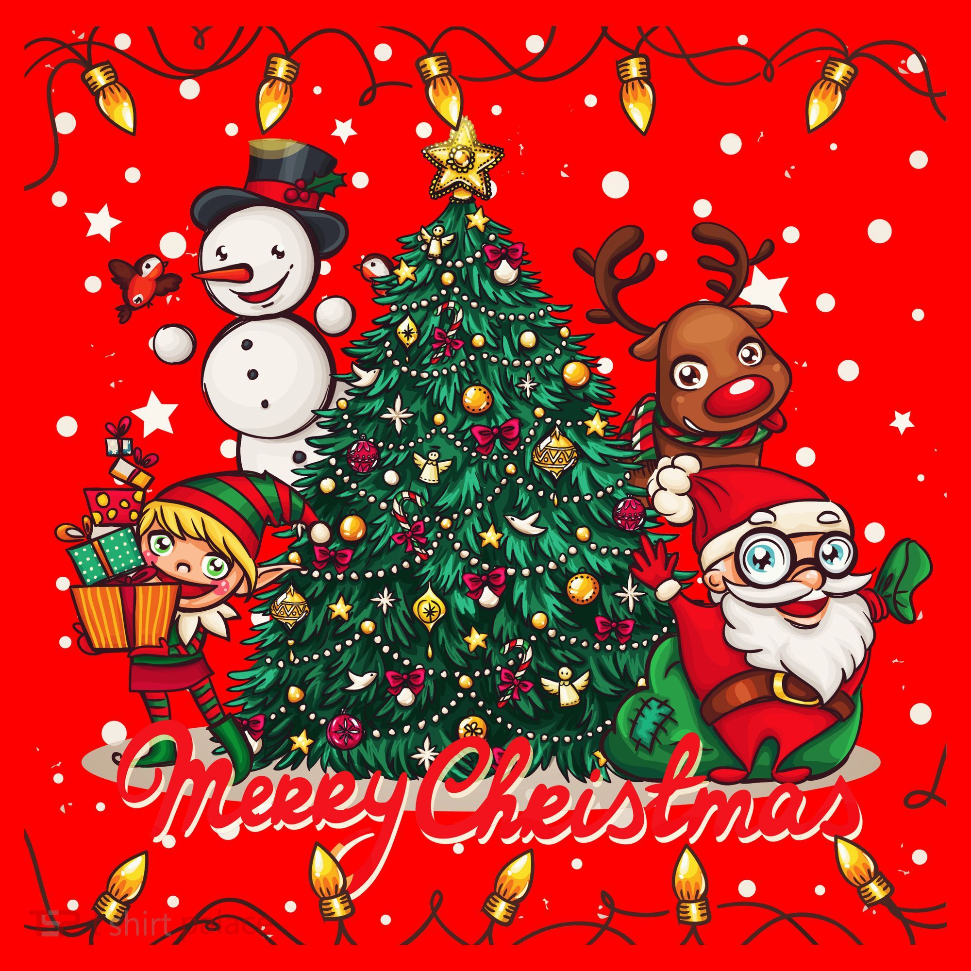 Cute Merry Christmas Graphic Collage Visor