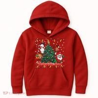 Cute Merry Christmas Graphic Collage Kids Hoodie thumb 0