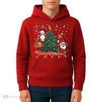 Cute Merry Christmas Graphic Collage Kids Hoodie thumb 4