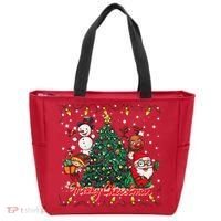 Cute Merry Christmas Graphic Collage Tote Bag thumb 0