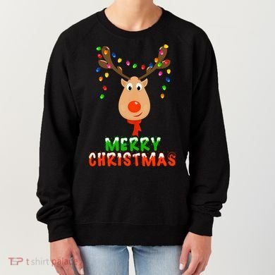 Cute Merry Christmas Reindeer Women's Sweatshirt