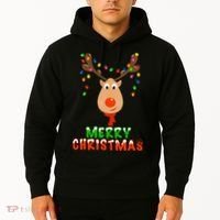 Cute Merry Christmas Reindeer Hoodie thumb 2