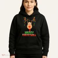 Cute Merry Christmas Reindeer Hoodie thumb 5