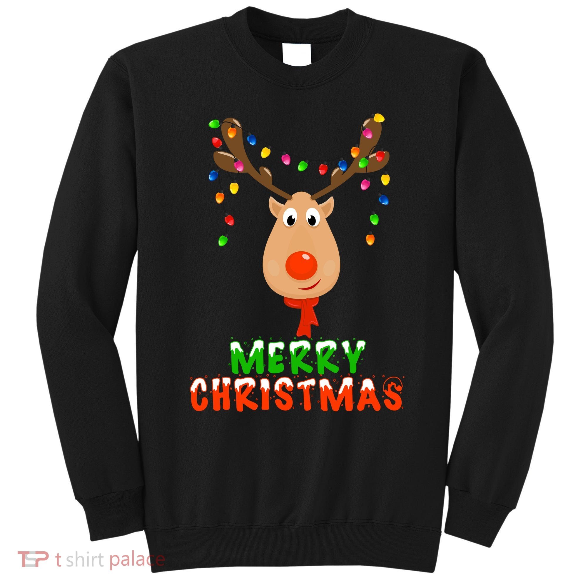 Cute Merry Christmas Reindeer Sweatshirt