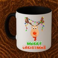 Cute Merry Christmas Reindeer Coffee Mug thumb 2