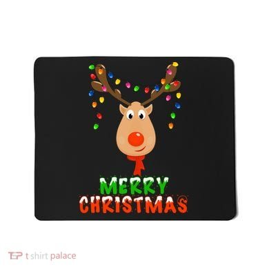 Cute Merry Christmas Reindeer Mousepad