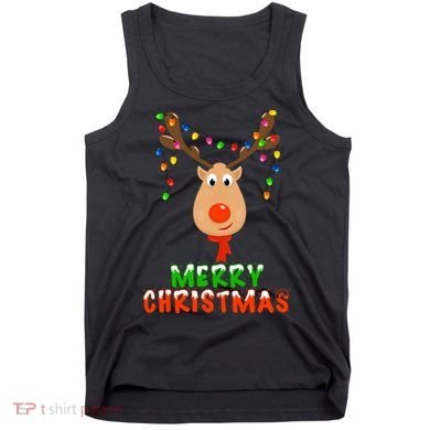Cute Merry Christmas Reindeer Tank Top