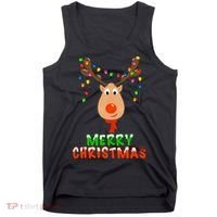 Cute Merry Christmas Reindeer Tank Top thumb 0