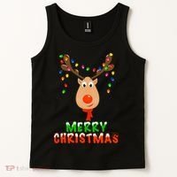 Cute Merry Christmas Reindeer Tank Top thumb 2