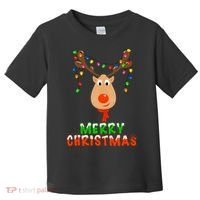 Cute Merry Christmas Reindeer Toddler T-Shirt thumb 0