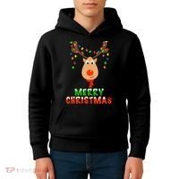 Cute Merry Christmas Reindeer Kids Hoodie thumb 4