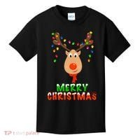 Cute Merry Christmas Reindeer Kids T-Shirt thumb 0