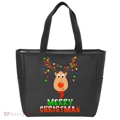 Cute Merry Christmas Reindeer Tote Bag