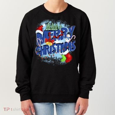 Cute Merry Christmas Word Decoration Women's Sweatshirt