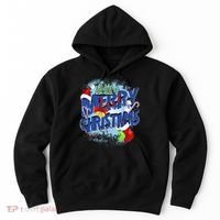 Cute Merry Christmas Word Decoration Hoodie thumb 0