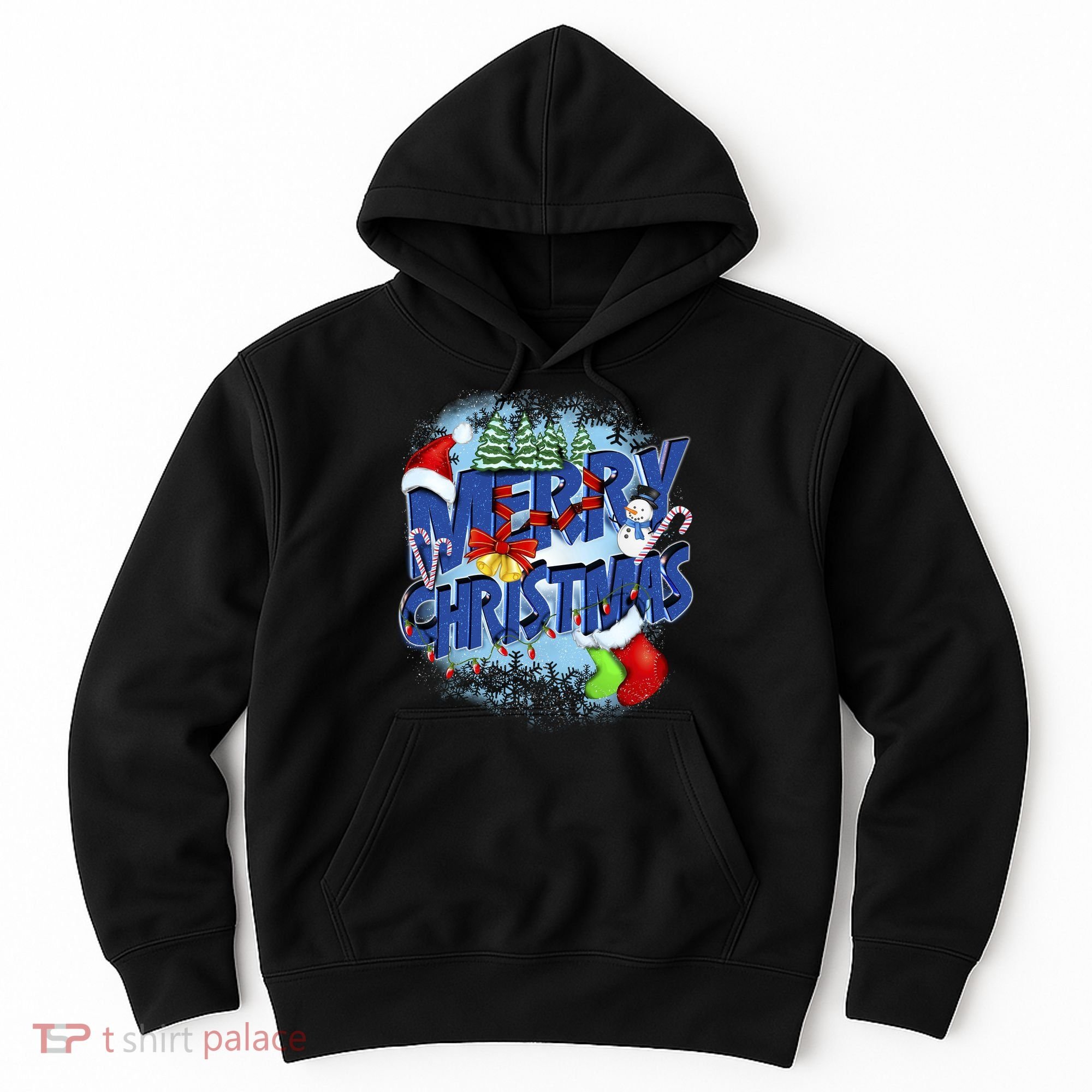 Cute Merry Christmas Word Decoration Hoodie