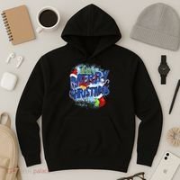 Cute Merry Christmas Word Decoration Hoodie thumb 3
