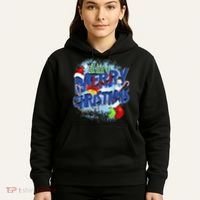 Cute Merry Christmas Word Decoration Hoodie thumb 5