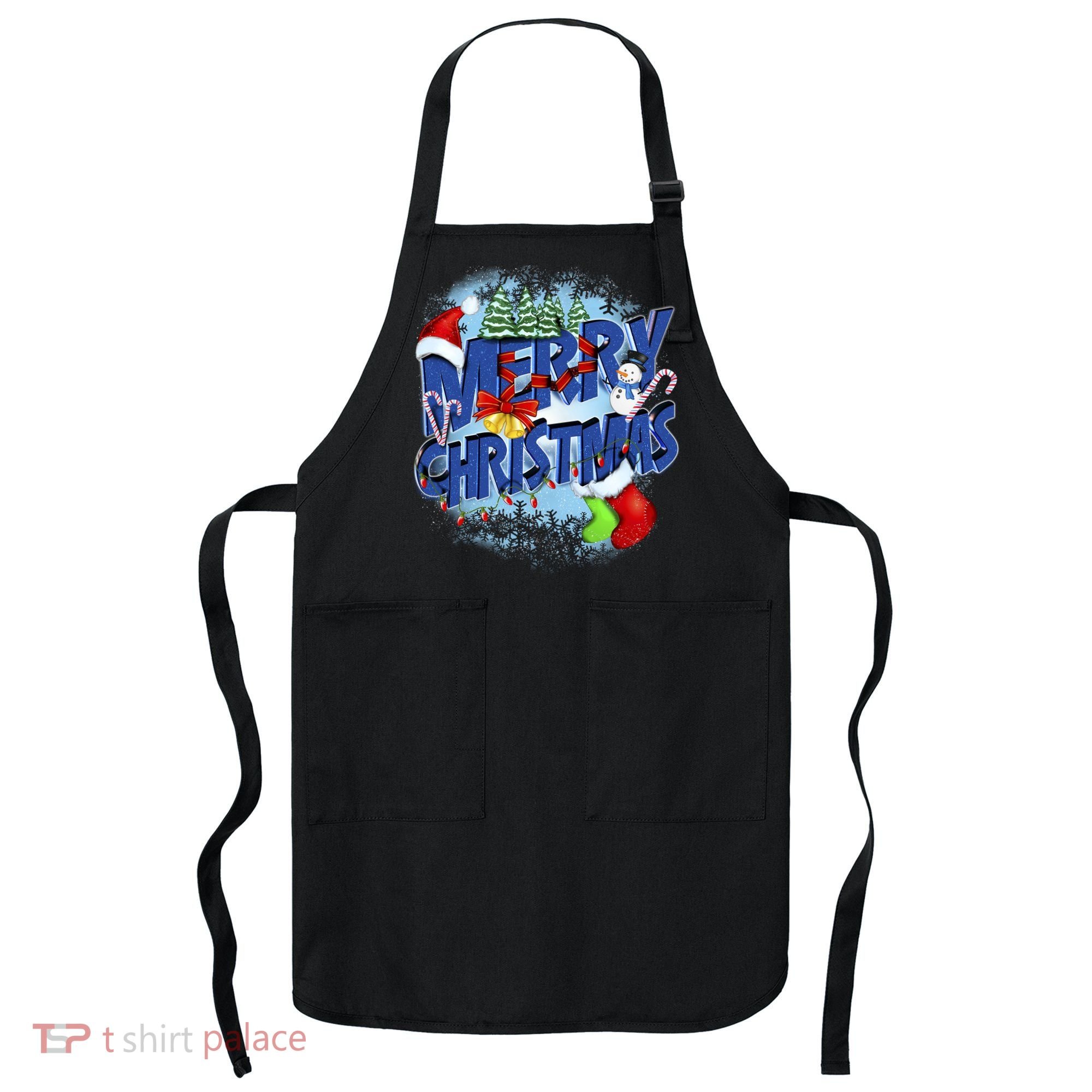 Cute Merry Christmas Word Decoration Apron